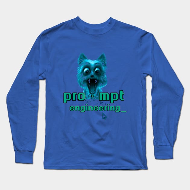 Prompt engineering_ horror Long Sleeve T-Shirt by artebus